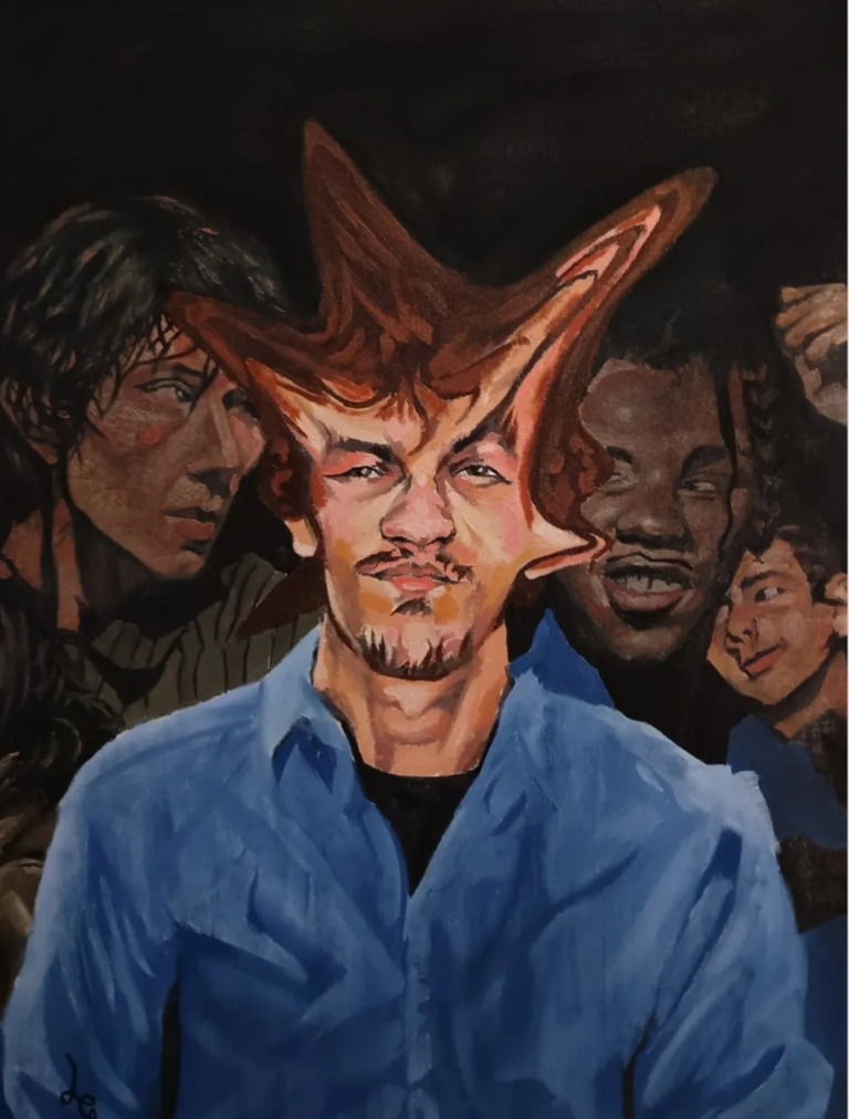 Retrato — Camisa azul